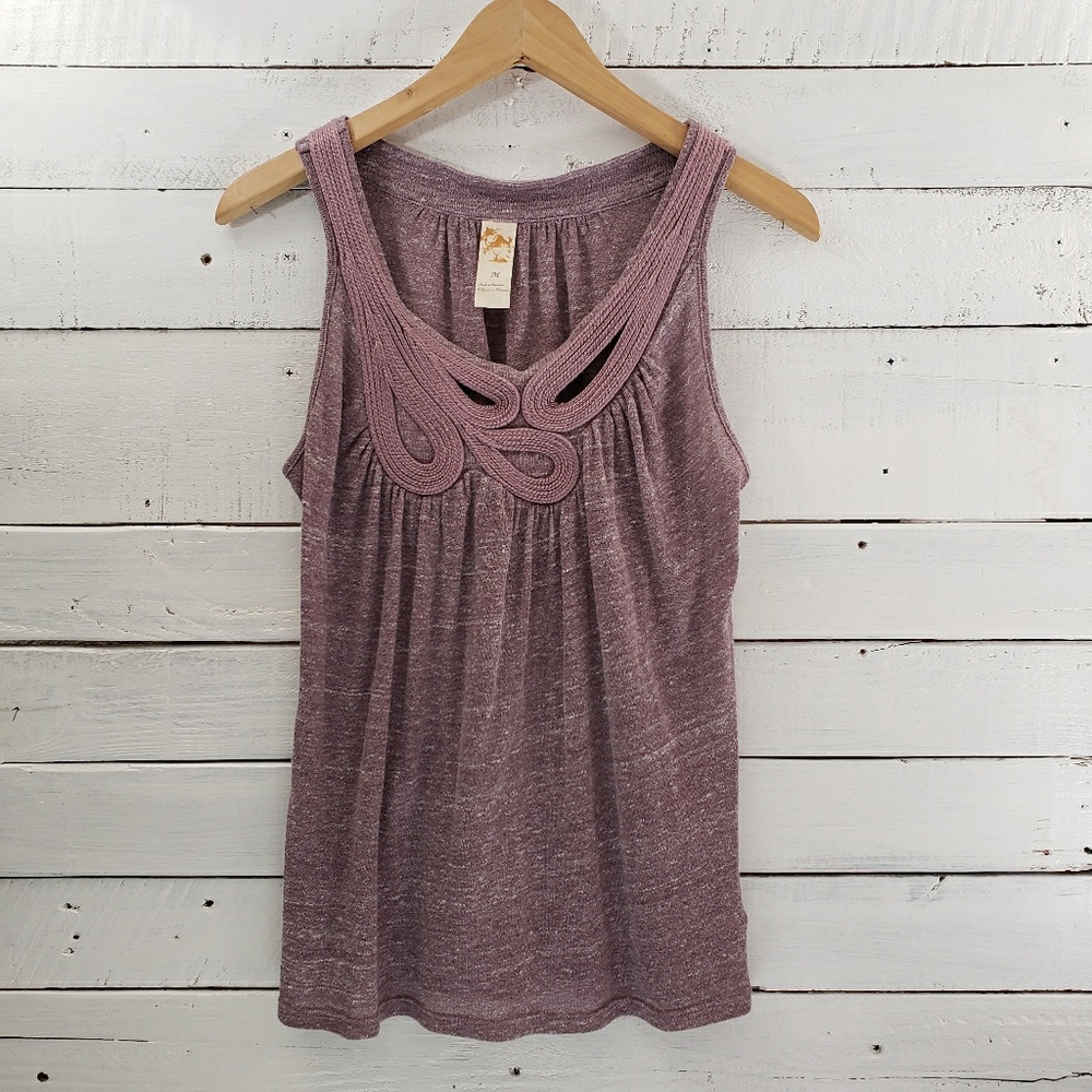 Anthropologie C. Keer Light Purple Braided Tank M